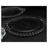 Set of 6 Decorative Glass Serving Trays (Lot of 6)
