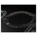 Set of 6 Decorative Glass Serving Trays (Lot of 6)