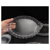 Set of 6 Decorative Glass Serving Trays (Lot of 6)