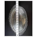 Set of 6 Decorative Glass Serving Trays (Lot of 6)