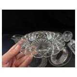 Mixed Lot of Pressed Glass Serveware & Dishes