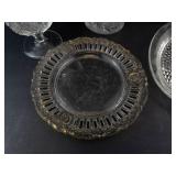 Mixed Lot of Pressed Glass Serveware & Dishes