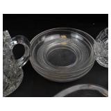 Mixed Lot of Pressed Glass Serveware & Dishes