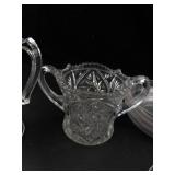 Mixed Lot of Pressed Glass Serveware & Dishes