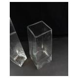 Clear Glass Vases (Lot of 2)