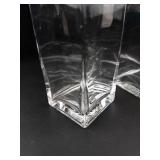 Clear Glass Vases (Lot of 2)