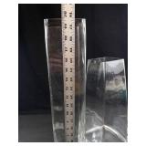 Clear Glass Vases (Lot of 2)