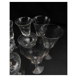 Mixed Lot Etched Glass Stemware & Tumblers