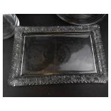 Clear Glass Vanity Tray, Vases and Plate (4 Pieces)