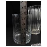 Clear Glass Vanity Tray, Vases and Plate (4 Pieces)