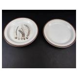 Fern Pattern Dinner Plates & Plain Plates Set of 5