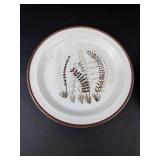 Fern Pattern Dinner Plates & Plain Plates Set of 5