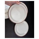 Fern Pattern Dinner Plates & Plain Plates Set of 5