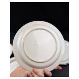 Fern Pattern Dinner Plates & Plain Plates Set of 5