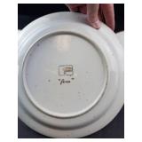 Fern Pattern Dinner Plates & Plain Plates Set of 5