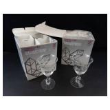Heisey Rose Pattern Water Goblets (Lot of 6) - Chips & Cracks