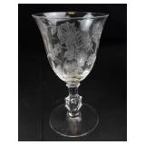 Heisey Rose Pattern Water Goblets (Lot of 6) - Chips & Cracks