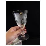 Heisey Rose Pattern Water Goblets (Lot of 6) - Chips & Cracks