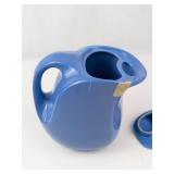Vintage Blue Hall China Pitcher