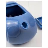 Vintage Westinghouse Hall China Blue Teapot With Lid