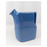 Blue Ceramic Pitcher With Dancers Decal