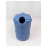 Blue Ceramic Pitcher With Dancers Decal