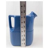 Blue Ceramic Pitcher With Dancers Decal