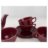 Vintage Hall Teapot With 4 Cups & Saucer