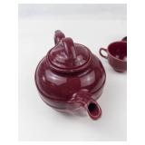Vintage Hall Teapot With 4 Cups & Saucer
