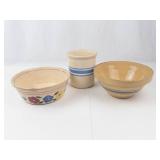 Vintage Stoneware Serving Bowl & Kitchenware Mixed Lot