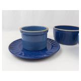 Blue Stoneware & Pottery Mixed Lot