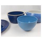 Blue Stoneware & Pottery Mixed Lot