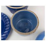 Blue Stoneware & Pottery Mixed Lot