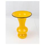 Yellow Art Glass Vase