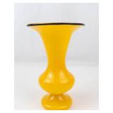 Yellow Art Glass Vase