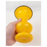 Yellow Art Glass Vase