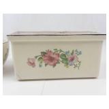 Halls Pottery Covered Bowl & Rectangle Dish (Lot of 2)