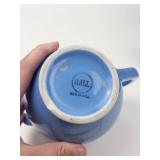 Fiesta Ware Blue Bowl, Hall Pitcher, & Salt & Pepper Shakers Mixed Lot