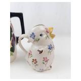 Vintage Blue Ridge Southern Potteries Chick Pitcher & Fruit Pitcher Mixed Lot