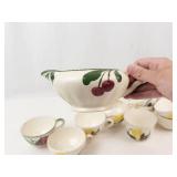 Blue Ridge Hand-Painted Teacups, Creamers & Serving Pieces Mixed Lot