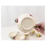 Blue Ridge Hand-Painted Teacups, Creamers & Serving Pieces Mixed Lot