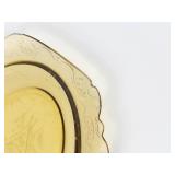 Vintage Federal Glass Amber Madrid Oval Platters (Lot of 2)