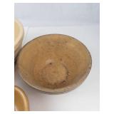 Antique Yellow Ware Bowls & Stoneware Bowl Mixed Lot