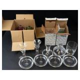 Princess House Crystal Candle Holders & Glass Assortment (Mixed Lot)