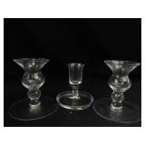 Princess House Crystal Candle Holders & Glass Assortment (Mixed Lot)