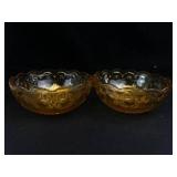 Vintage Mixed Glass and Ceramic Decor Lot With Candleholders & Bowls