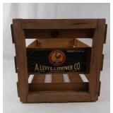Vintage Red Rooster Wooden Crate