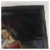 Spanish Colonial Virgin Mary & Child Brocato Painting