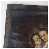 Spanish Colonial Virgin Mary & Child Brocato Painting