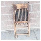 Antique Wooden Folding Chairs (Lot of 2)